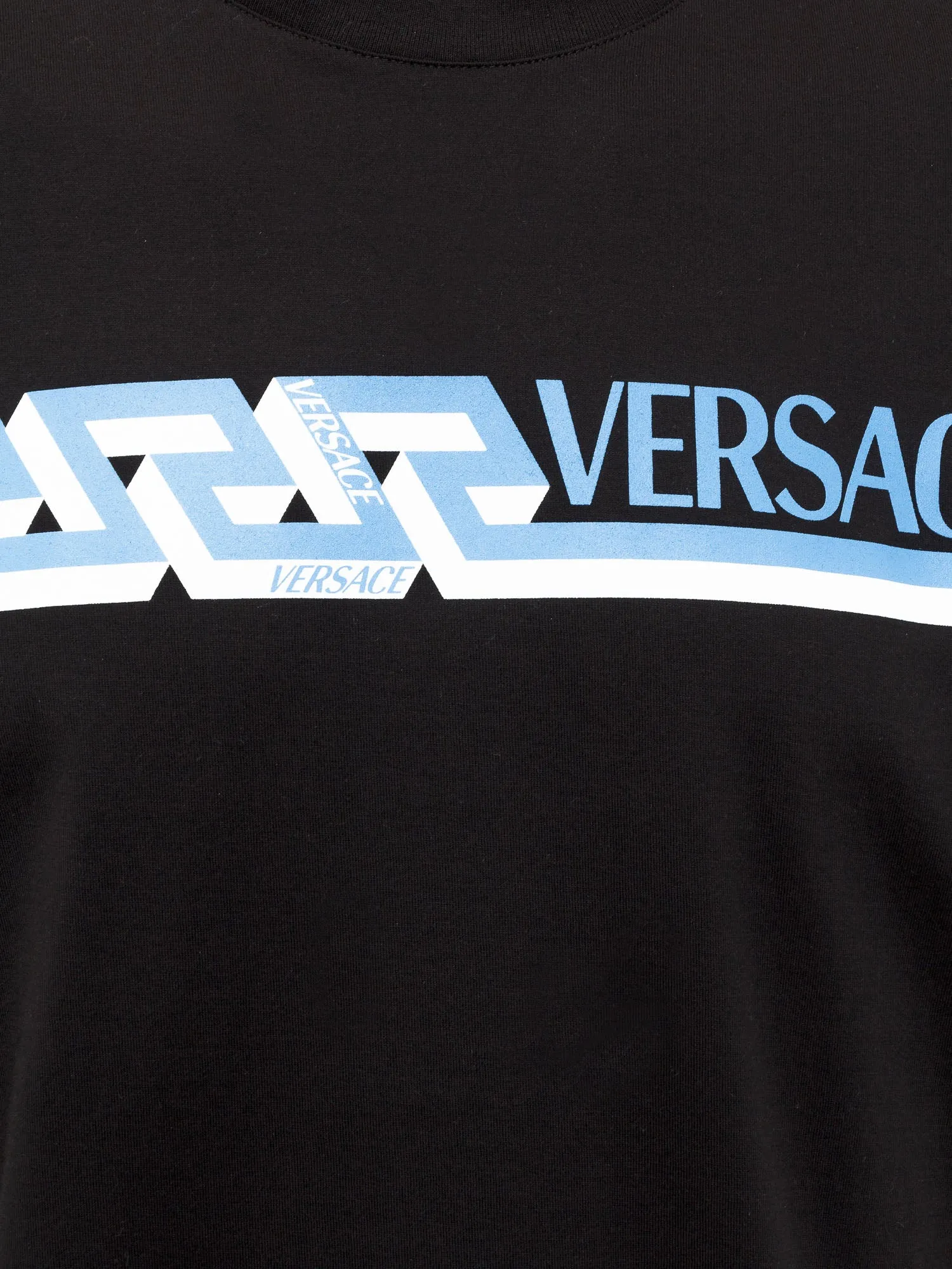 Versace Logo Printed Crewneck T-Shirt