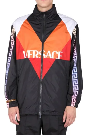 Versace Logo Printed Track Jacket
