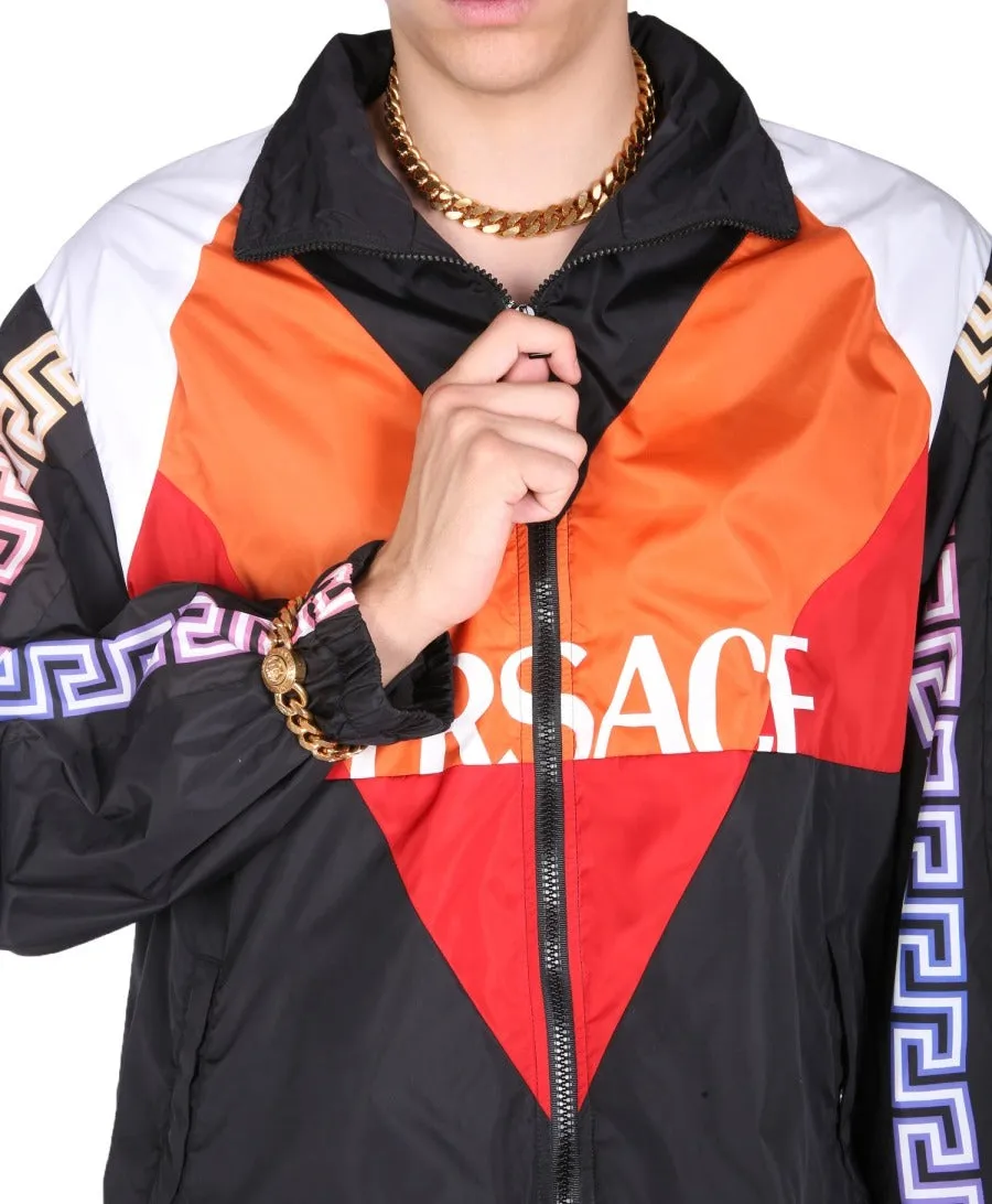 Versace Logo Printed Track Jacket