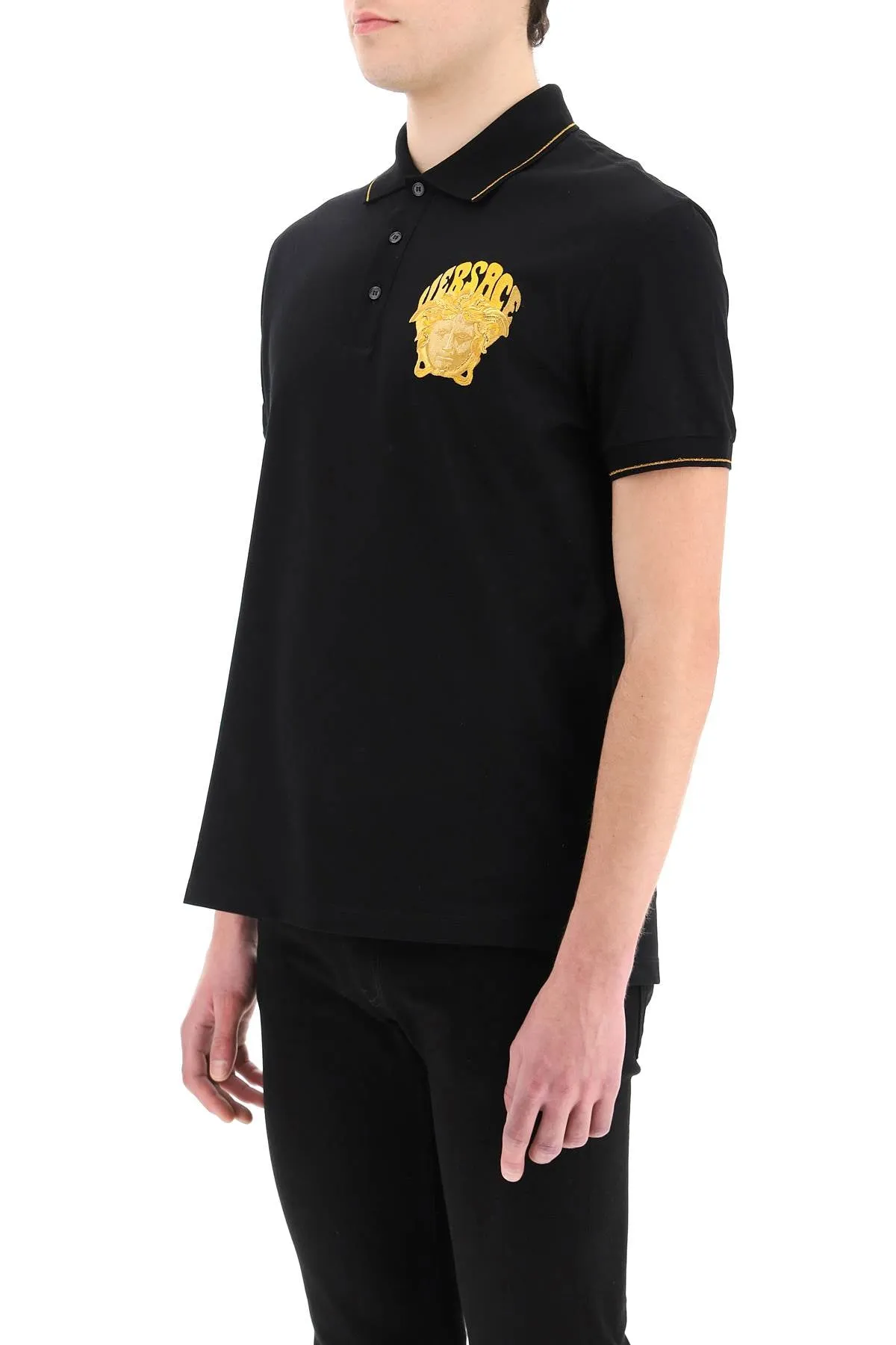 Versace Medusa Head Short-Sleeved Polo Shirt