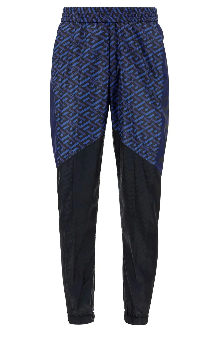Versace Panelled Logo Print Sweatpants