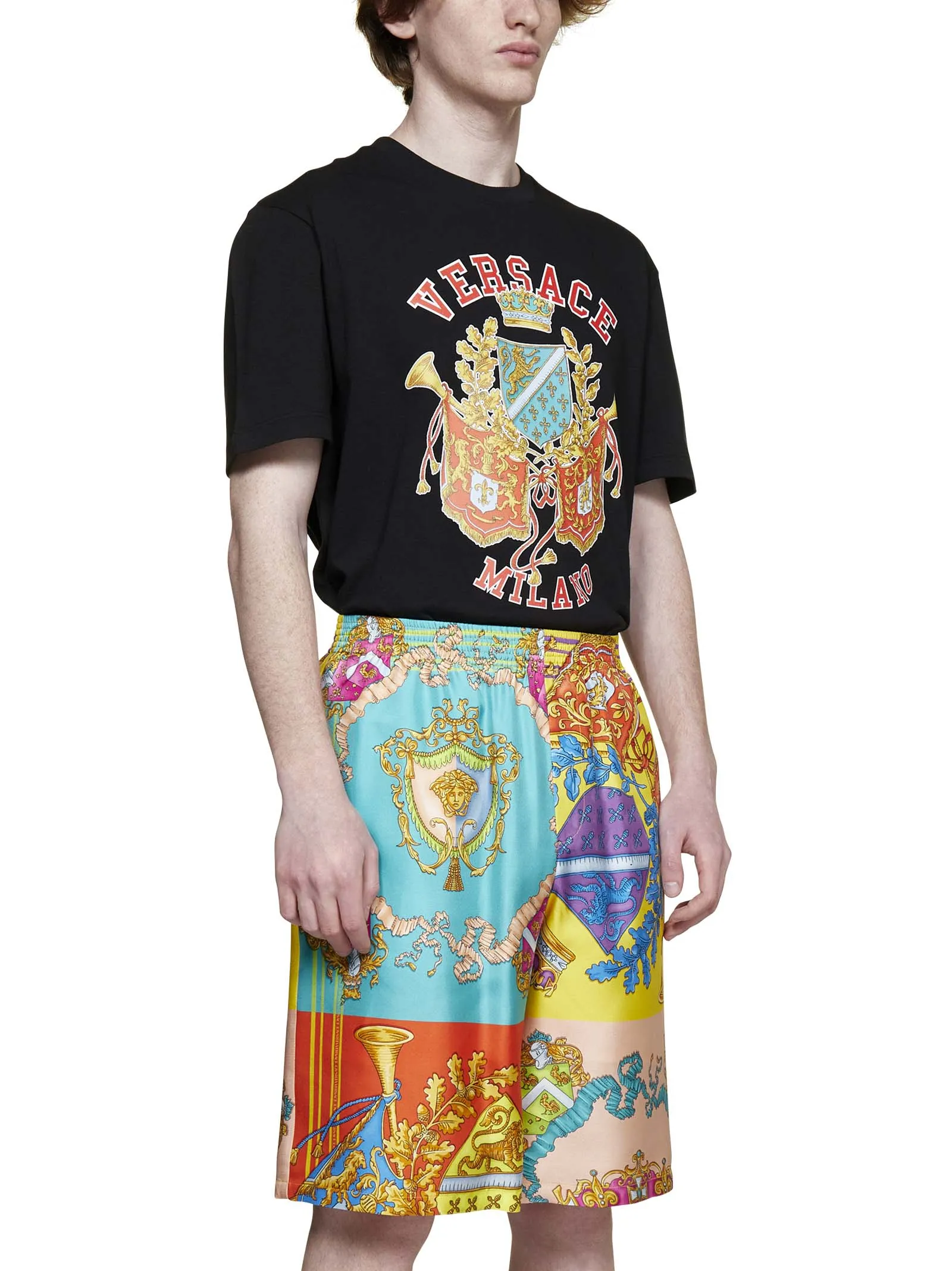 Versace T Royal Rebellion Print Knee-Length Shorts