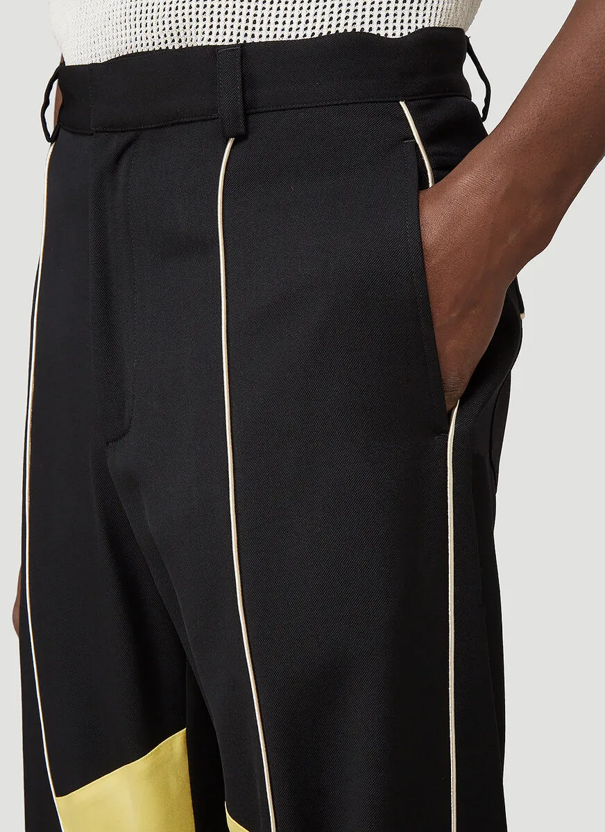 Wales Bonner Sunshine Panelled Straight-Leg Pants