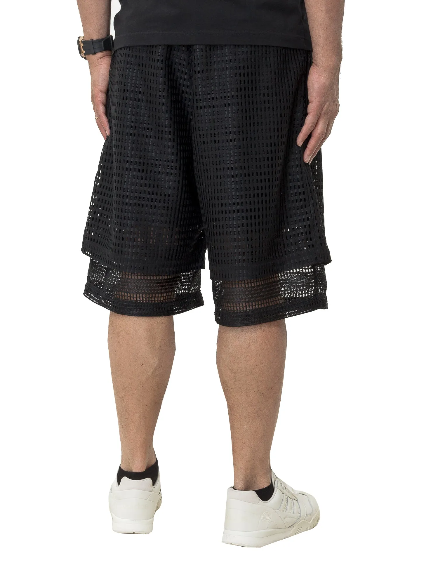 White Mountaineering Mesh Layered Shorts