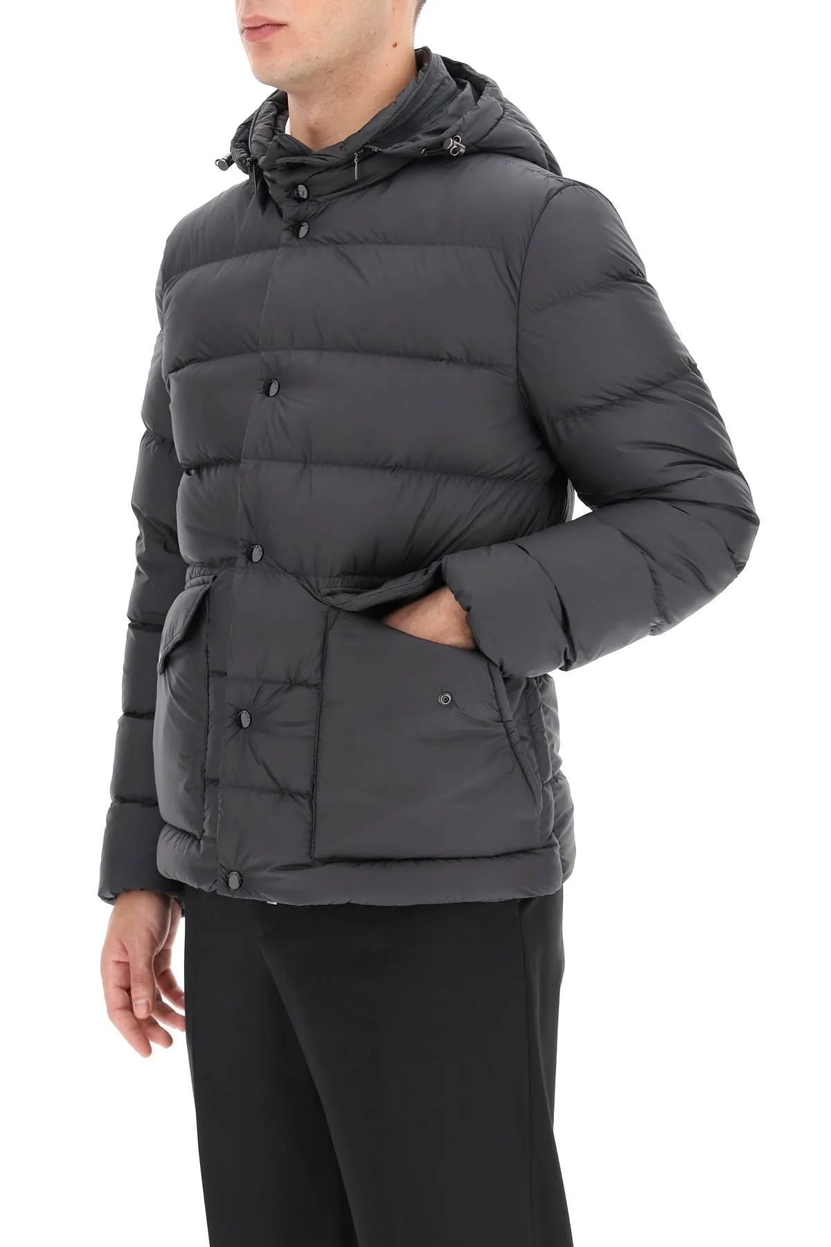 Woolrich Buttoned Hooded Puffer Jacket