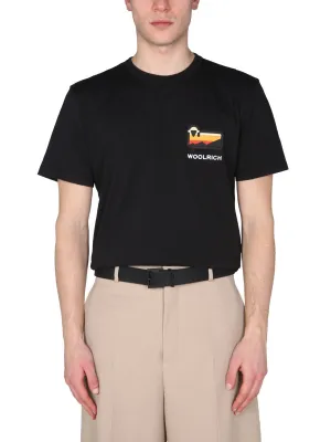 Woolrich Logo Printed Crewneck T-Shirt