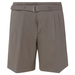 Z Zegna Belted Pleated Knee-Length Shorts