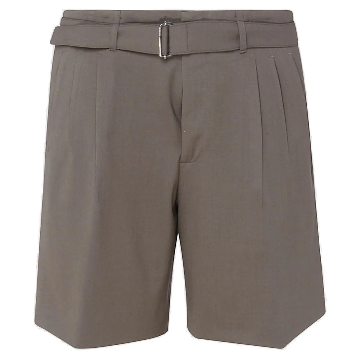 Z Zegna Belted Pleated Knee-Length Shorts