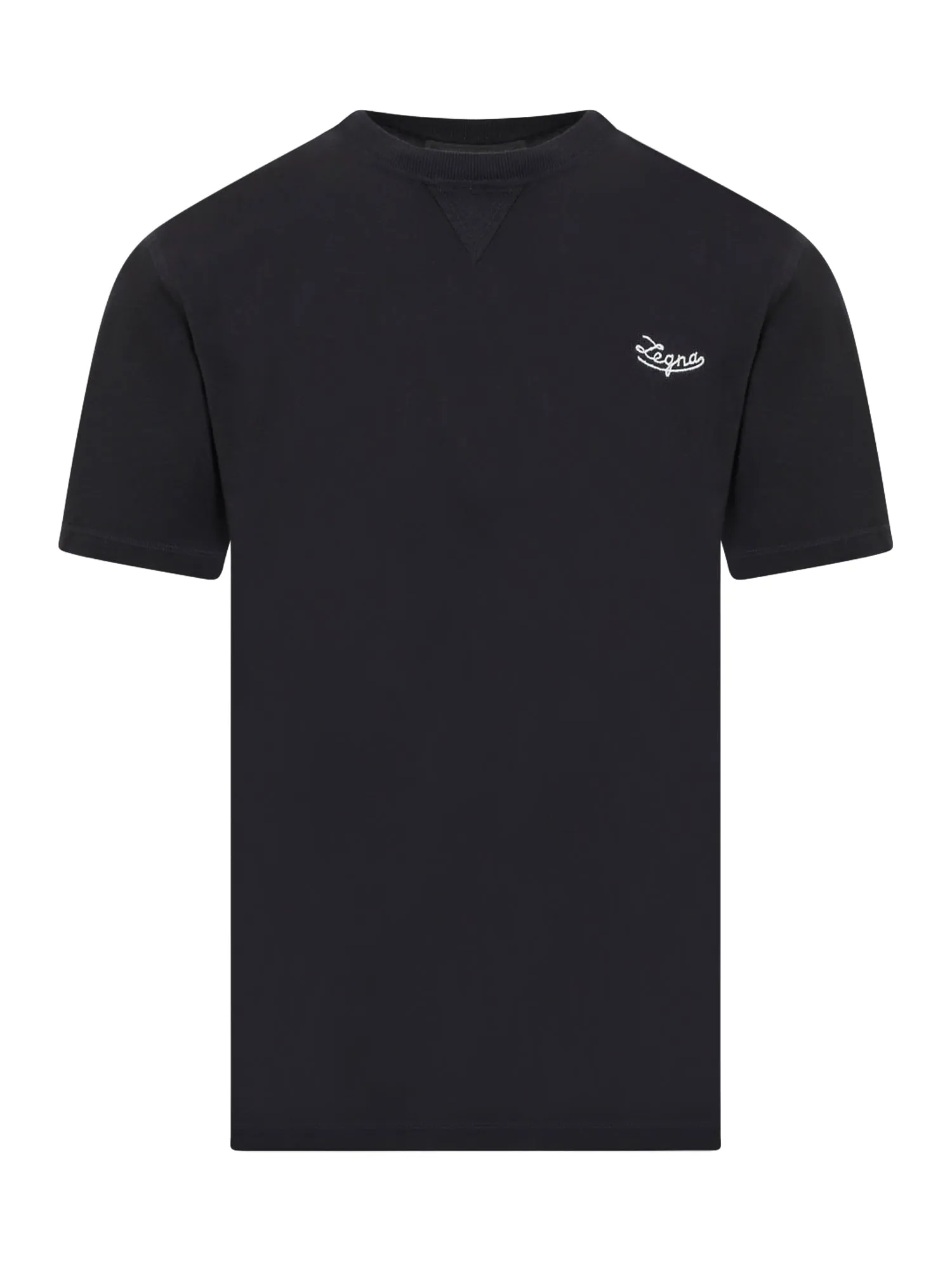 Z Zegna Logo Embroidered Crewneck T-Shirt