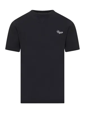 Z Zegna Logo Embroidered Crewneck T-Shirt