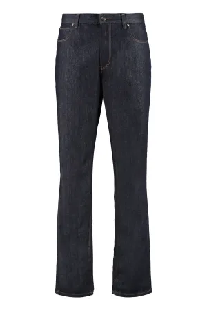 Z Zegna Logo Patch Straight Leg Jeans