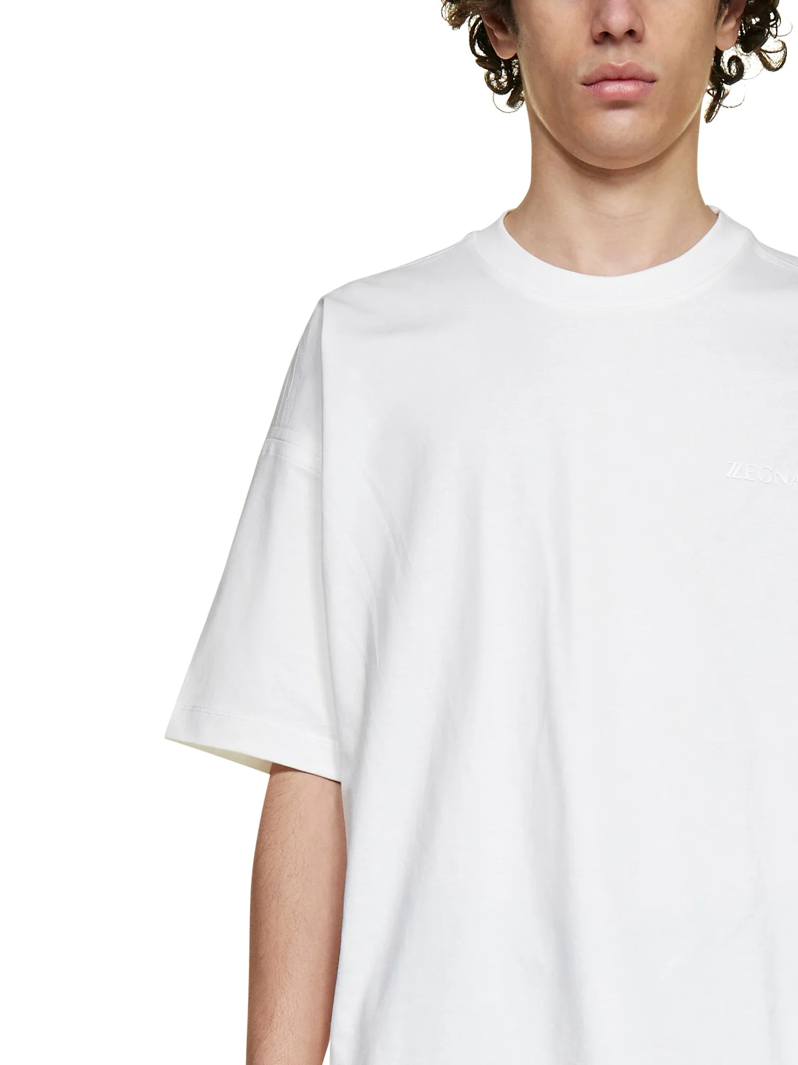 Z Zegna Logo Printed Crewneck T-Shirt