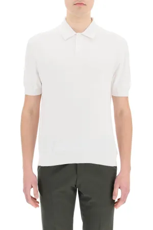 Z Zegna Short-Sleeved Knit Polo Shirt