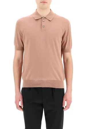 Z Zegna Short-Sleeved Knit Polo Shirt