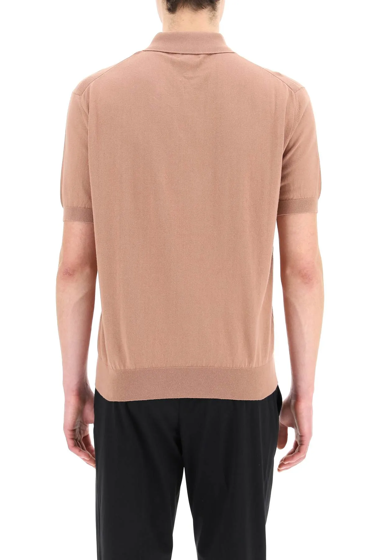 Z Zegna Short-Sleeved Knit Polo Shirt